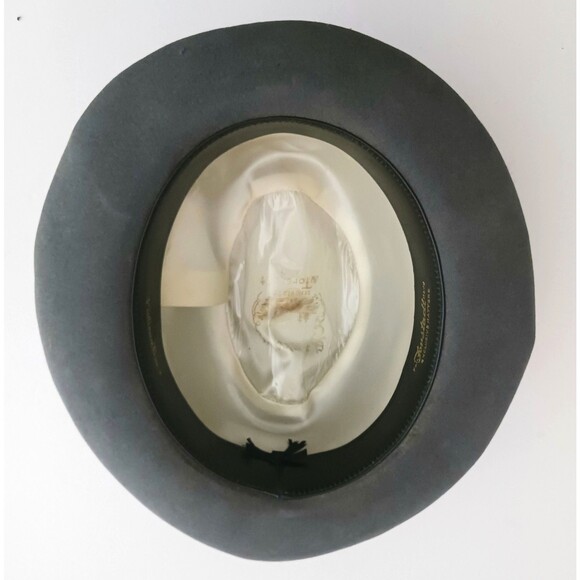 VTG Phil Forstadt Platinum Gray Beaver Stately Fedora Sz L - Picture 9 of 14